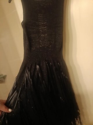 Vestido Mango Negro Talla S