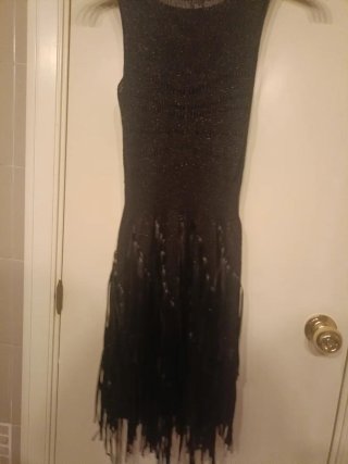 Vestido Mango Negro Talla S