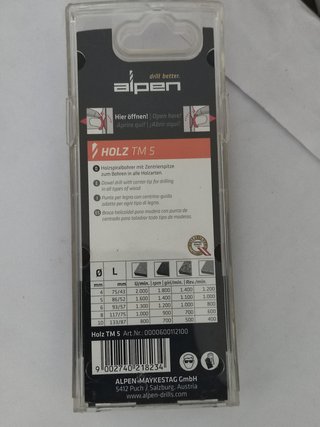 Brocas Madera Alpen Holz TM 5 (5 uds)