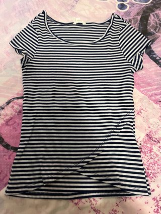 Camiseta Rayas Azul y Blanco