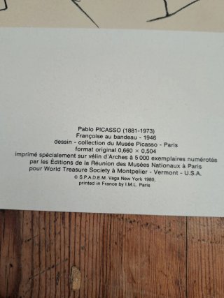 Litografía de Pablo Picasso