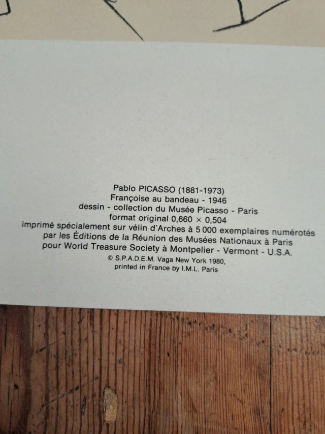 Litografía de Pablo Picasso