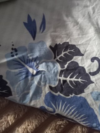 Funda nórdica floral azul y blanco