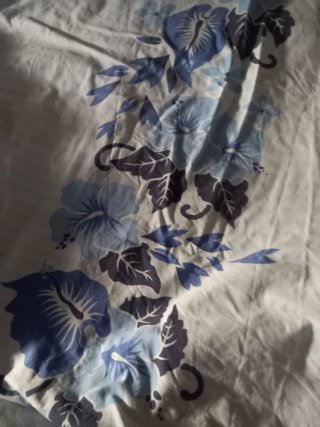 Funda nórdica floral azul y blanco