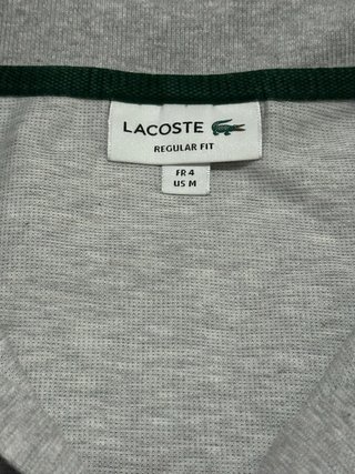 Polo Lacoste Gris Talla M