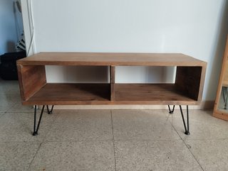Mueble TV y mesa centro madera industrial