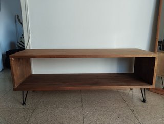Mueble TV y mesa centro madera industrial