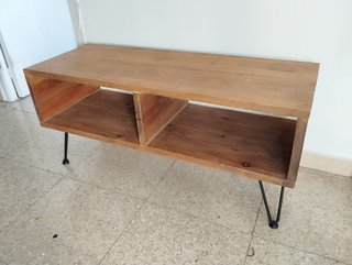Mueble TV y mesa centro madera industrial