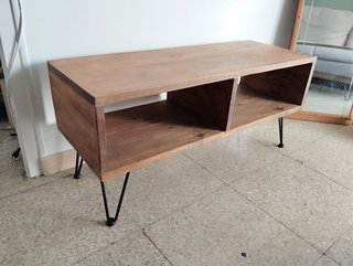 Mueble TV y mesa centro madera industrial