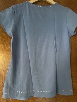 Camiseta Tintoretto azul con diseño bailarinas