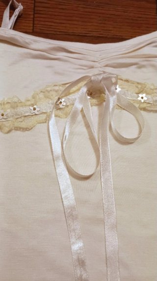 Top Panna Pizzo Fiocco Vintage Y2k Fairy