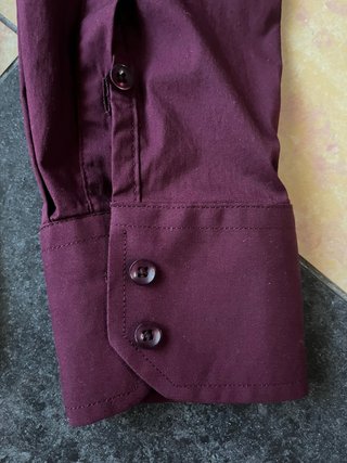 Camicia uomo Qbrick bordeaux taglia XL