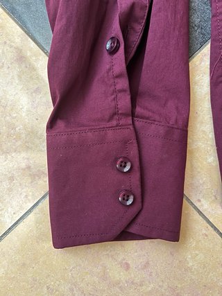 Camicia uomo Qbrick bordeaux taglia XL