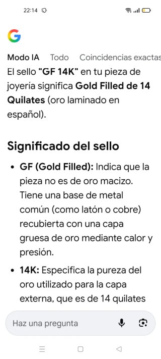 Cadena de oro 14k 50cm
