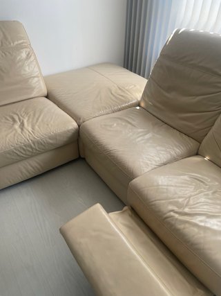 Sofá Naturzzi Cuero Beige Grande