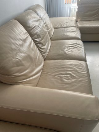 Sofá Naturzzi Cuero Beige Grande