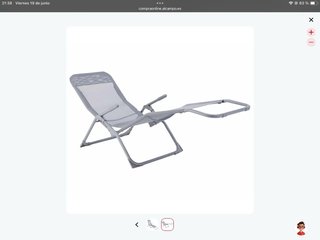 Tumbona basculante plegable