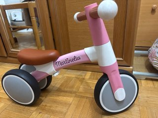 Bicicleta equilibrio 3 ruedas rosa