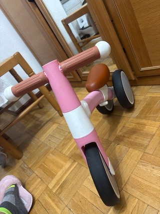 Bicicleta equilibrio 3 ruedas rosa