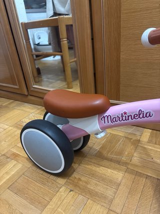 Bicicleta equilibrio 3 ruedas rosa