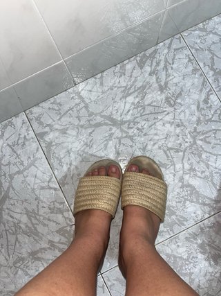 Sandalias esparto plataforma beige