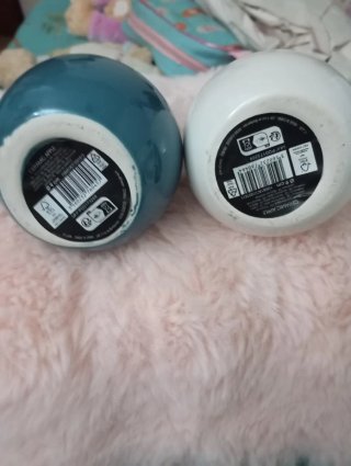 ( NUEVO )Pack 2 Manzanas Decorativas Azul y Blanco