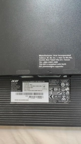 Monitor Acer 21.5 Negro