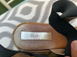 Sandalias cuña negras T38