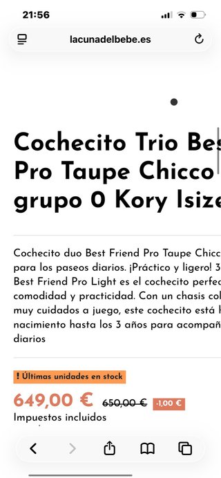 Cochecito Trio Chicco Best Friend Pro Taupe