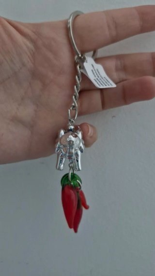 Portachiavi Elefante con peperoncini rossi