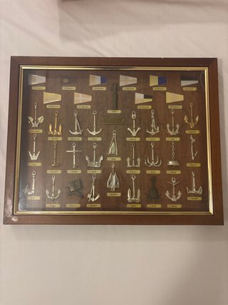 Cuadro de anclas y banderas náuticas