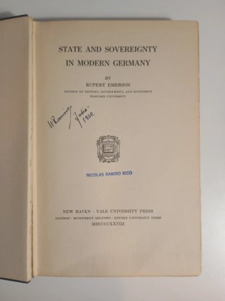 Libro 1ª Ed 1928 State and Sovereignty Yale