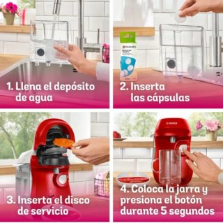 Cafetera multibebida Bosch Tassimo Happy Roja