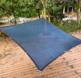 TOLDO VELA DE SOMBREO RECTANGULAR 8X2 NEGRO.