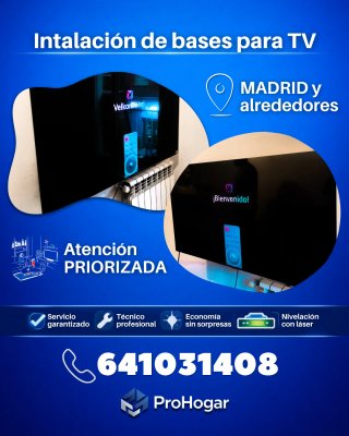 Instalación de soportes para Tv en Madrid