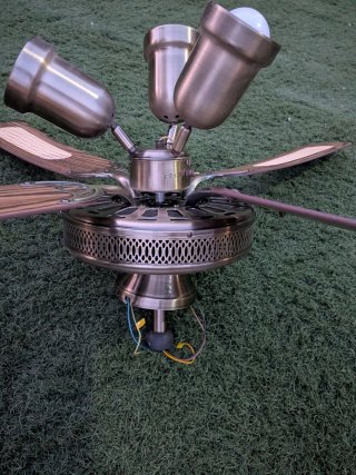 Ventilador de techo madera rústico