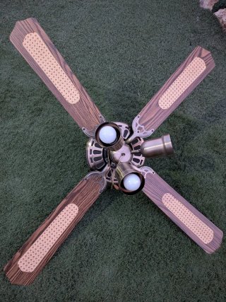 Ventilador de techo madera rústico