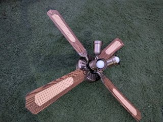 Ventilador de techo madera rústico