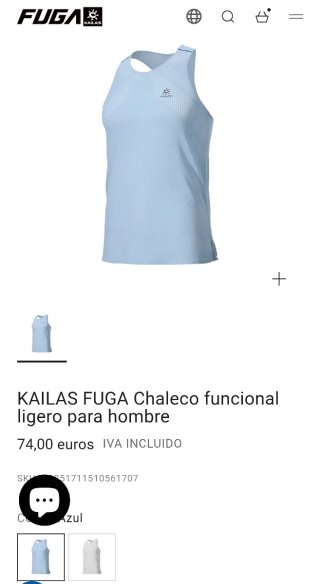 Camiseta Tirantes Trail Running Kailas Fuga L