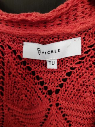 Cardigan VICBEE traforato arancione taglia unica