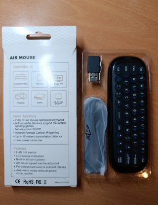 Ratón Aéreo Air Mouse 2.4Ghz Teclado IR