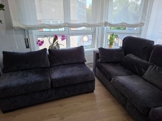 Sofá Chaise Longue Gris Antracita