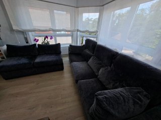 Sofá Chaise Longue Gris Antracita
