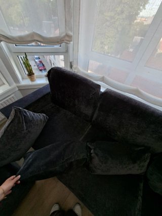Sofá Chaise Longue Gris Antracita