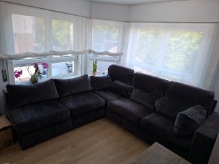 Sofá Chaise Longue Gris Antracita