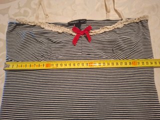 Camiseta tirantes Mango rayas azul y blanco, nueva