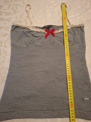 Camiseta tirantes Mango rayas azul y blanco, nueva
