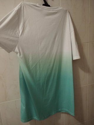 Camiseta hombre degradado blanco y verde