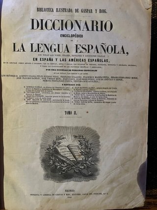 Diccionario lengua española 2 tomos 1 edición 1853