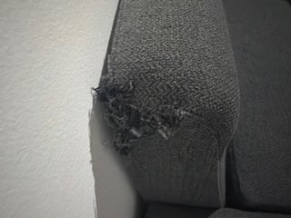 Sofá modular gris tela